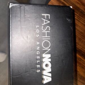 Fashion Nova Black Shoe Box